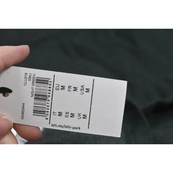 Intimissimi Uomo Shirt Mens Medium Green Long Sleeve Henley Thermal Rib Knit Top - Picture 10 of 12